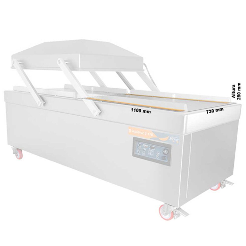 Câmara Dupla Duplavac Inox 2-110 de Alta Capacidade para Embalagens a Vácuo - Selovac