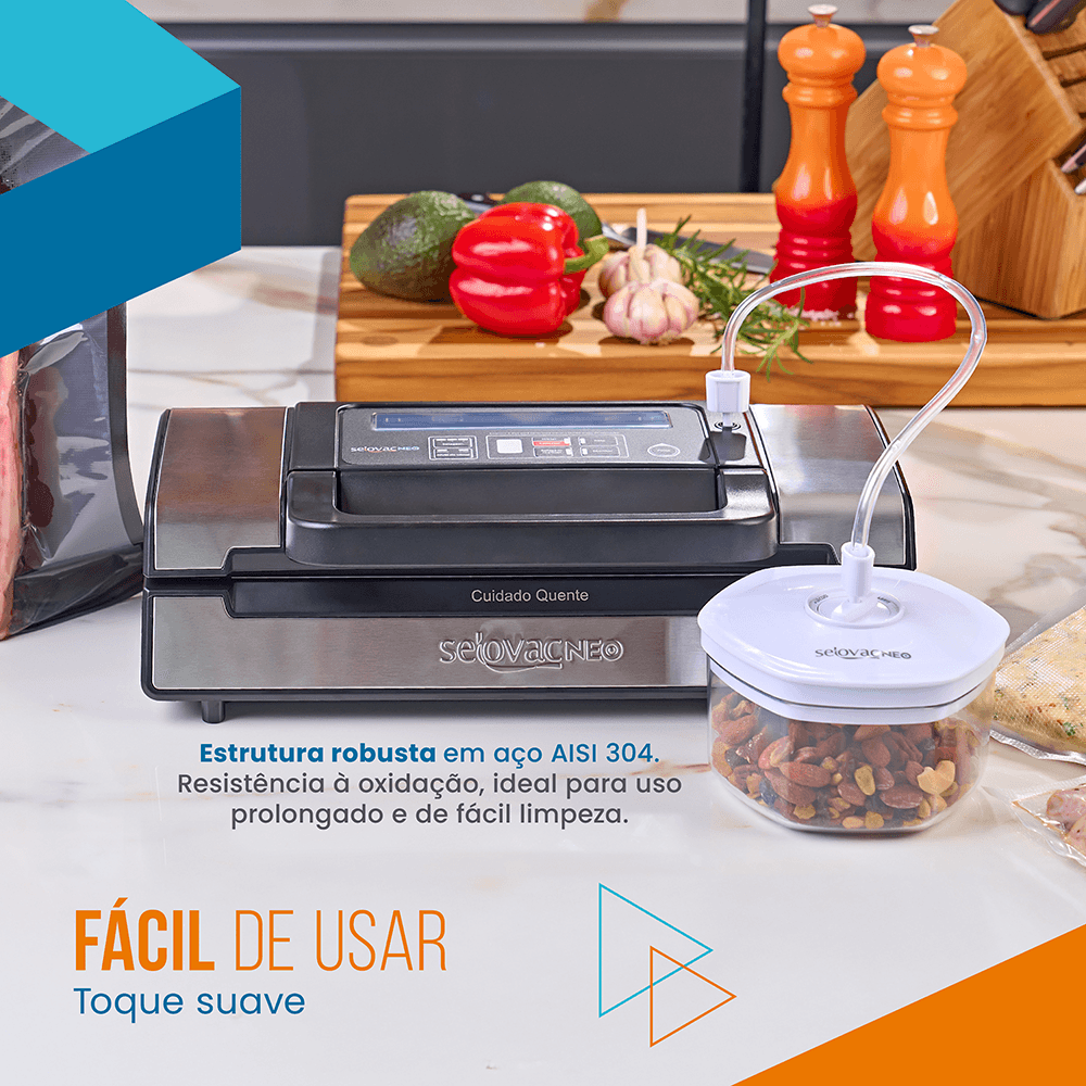 Seladora a Vácuo Portátil LNS750 com Função Marinar Selovac NEO