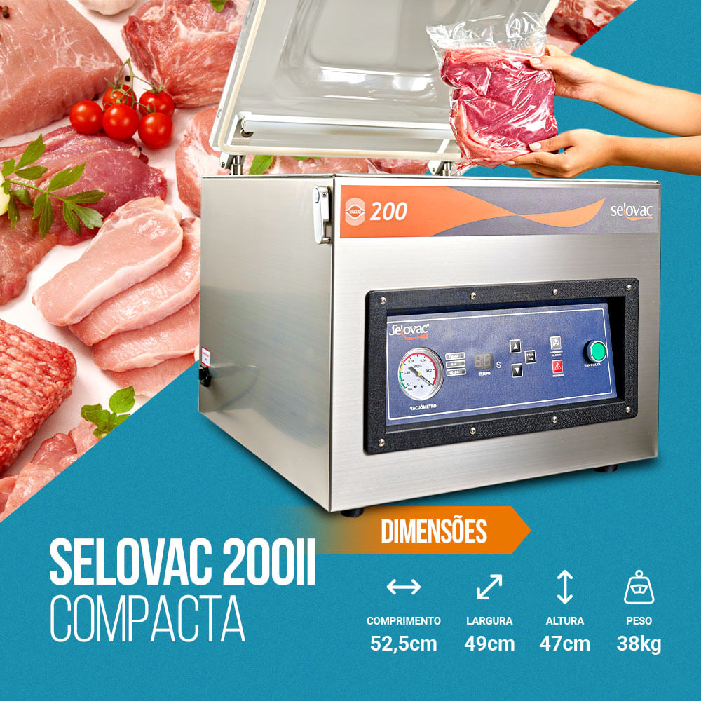 Seladora de câmara a Vácuo 200II - Selovac